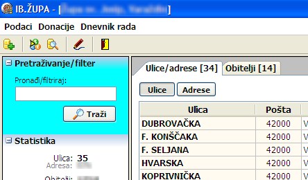 evidencija donacija �upljana obitelji �lanova udruge